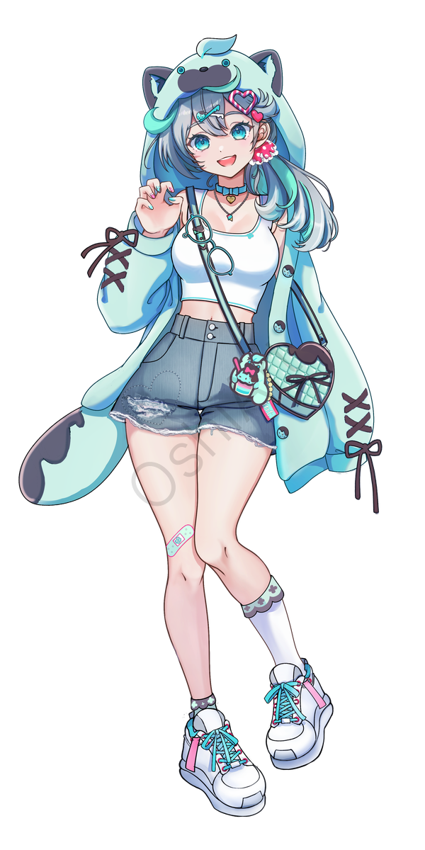 【グッズ制作向け】ぽこみんと様立ち絵イラスト
